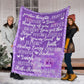 Fibromyalgia Awareness Flannel Blanket For Cozy Bedroom Sofa Decor