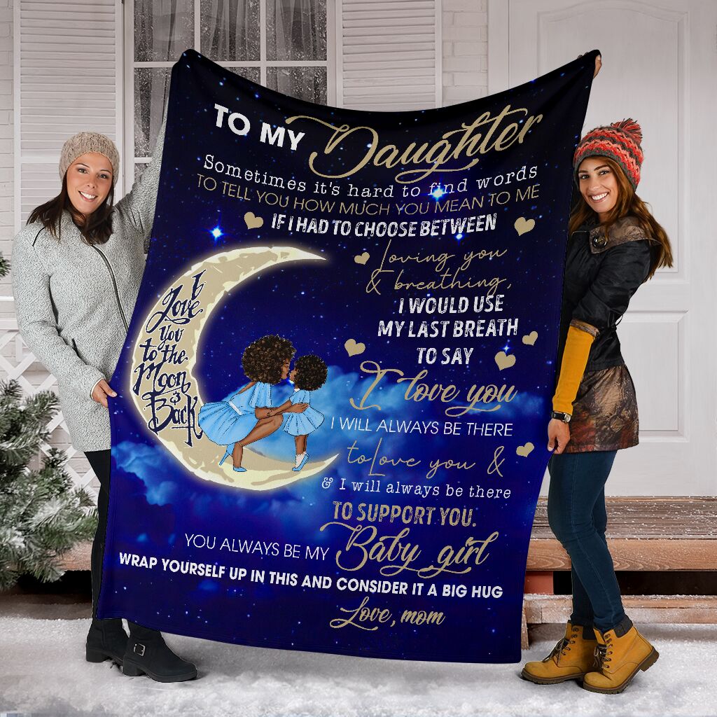 African To My Daughter African American Flannel Blanket For Cozy Bedroom Sofa Decor