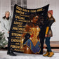 Black Girl God Says You Are African American Flannel Blanket For Cozy Bedroom Sofa Decor