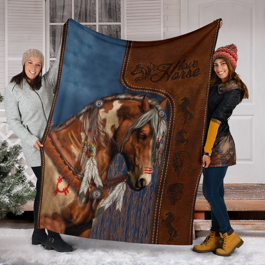 Horse Lovers Horse Pattern Flannel Blanket For Cozy Bedroom Sofa Decor