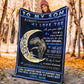 Dinosaur To My Son I Love You Flannel Blanket For Cozy Bedroom Sofa Decor