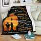 Police To My Husband Fathers Day Officer Flannel Blanket For Cozy Bedroom Sofa Decor