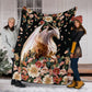 Dragon White Dragon Floral Flannel Blanket For Cozy Bedroom Sofa Decor
