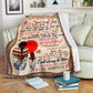 Native To My Granddaughter Native American Flannel Blanket For Cozy Bedroom Sofa Decor