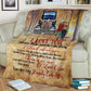 Truck I Love You Truck Couple Trucker Flannel Blanket For Cozy Bedroom Sofa Decor