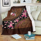 Breast Cancer Awareness Never Give Up Flannel Blanket For Cozy Bedroom Sofa Decor