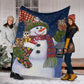 Owl Christmas Is Coming Flannel Blanket For Cozy Bedroom Sofa Decor
