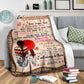 Native To My Granddaughter Native American Flannel Blanket For Cozy Bedroom Sofa Decor