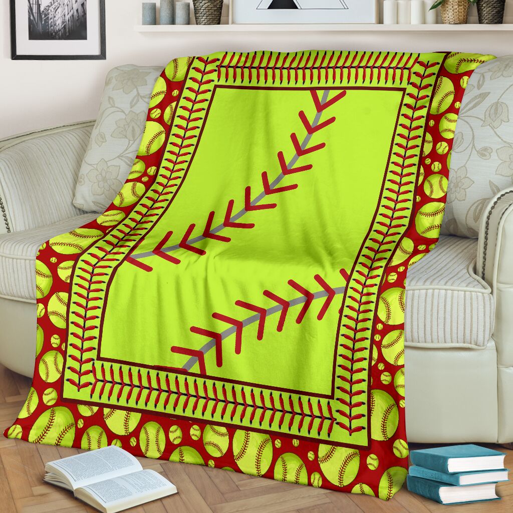 Softball Love Sport In Life Flannel Blanket For Cozy Bedroom Sofa Decor