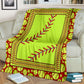 Softball All I Need Flannel Blanket For Cozy Bedroom Sofa Decor