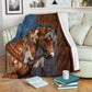 Horse Lovers Horse Pattern Flannel Blanket For Cozy Bedroom Sofa Decor