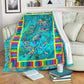 Colorful Turtle Lover Flannel Blanket For Cozy Bedroom Sofa Decor