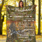 Deer To My Husband Hunting Flannel Blanket For Cozy Bedroom Sofa Decor