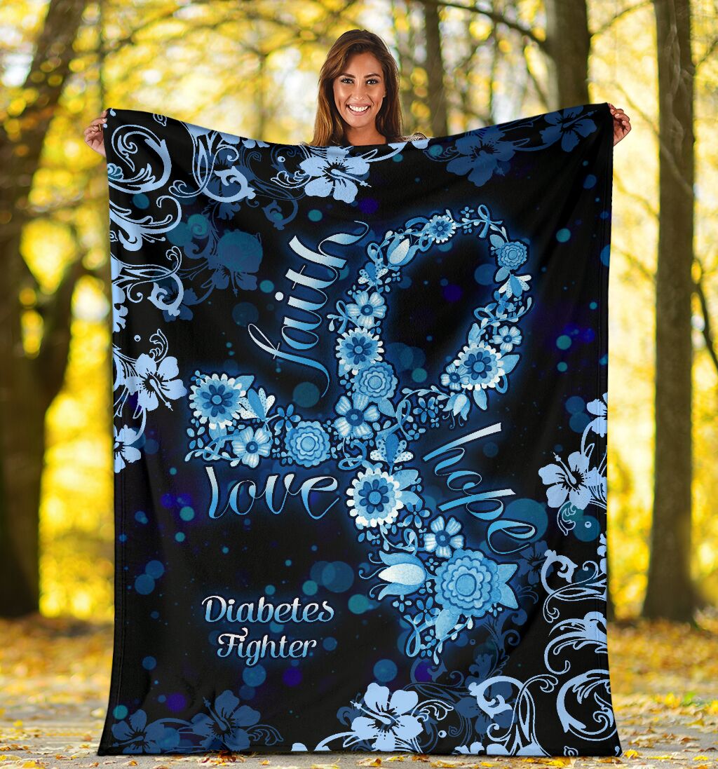 Diabetes Awareness Flannel Blanket For Cozy Bedroom Sofa Decor