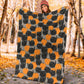Halloween Pumpkin Black Cat Flannel Blanket For Cozy Bedroom Sofa Decor