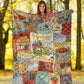 Sewing Handcrafted With Love Flannel Blanket For Cozy Bedroom Sofa Decor