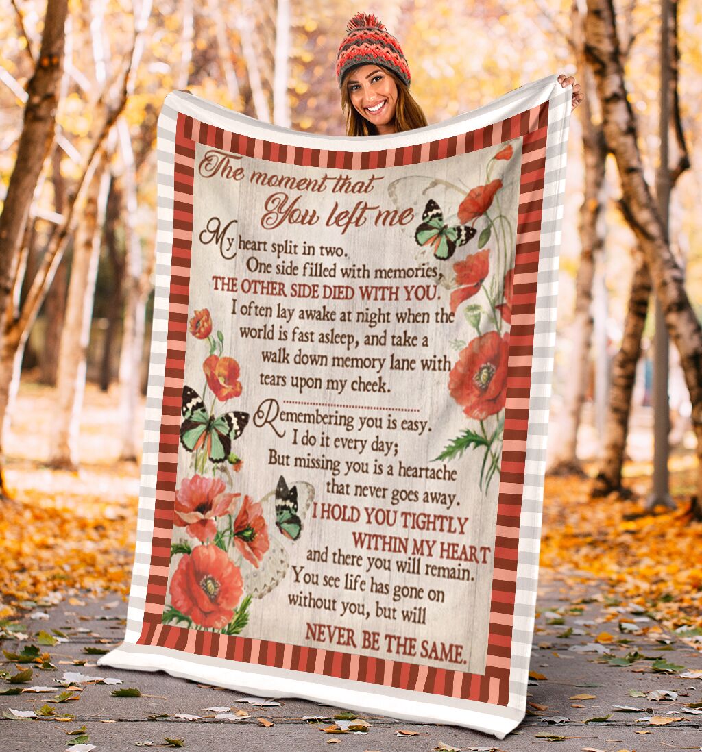 Butterfly The Moment Memorial Flannel Blanket For Cozy Bedroom Sofa Decor