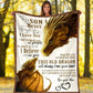 Dragon To My Son Lover Flannel Blanket For Cozy Bedroom Sofa Decor