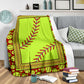 Softball All I Need Flannel Blanket For Cozy Bedroom Sofa Decor