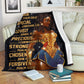 Black Girl God Says You Are African American Flannel Blanket For Cozy Bedroom Sofa Decor