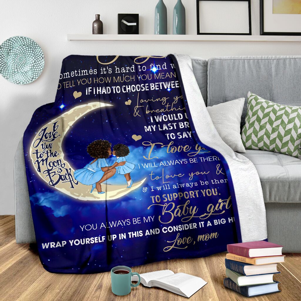 African To My Daughter African American Flannel Blanket For Cozy Bedroom Sofa Decor