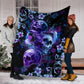 Skull Faith Hope Love Tropical Floral Flannel Blanket For Cozy Bedroom Sofa Decor