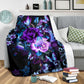 Mental Health Awareness Rose Butterfly Flannel Blanket For Cozy Bedroom Sofa Decor