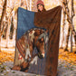 Horse Lovers Horse Pattern Flannel Blanket For Cozy Bedroom Sofa Decor
