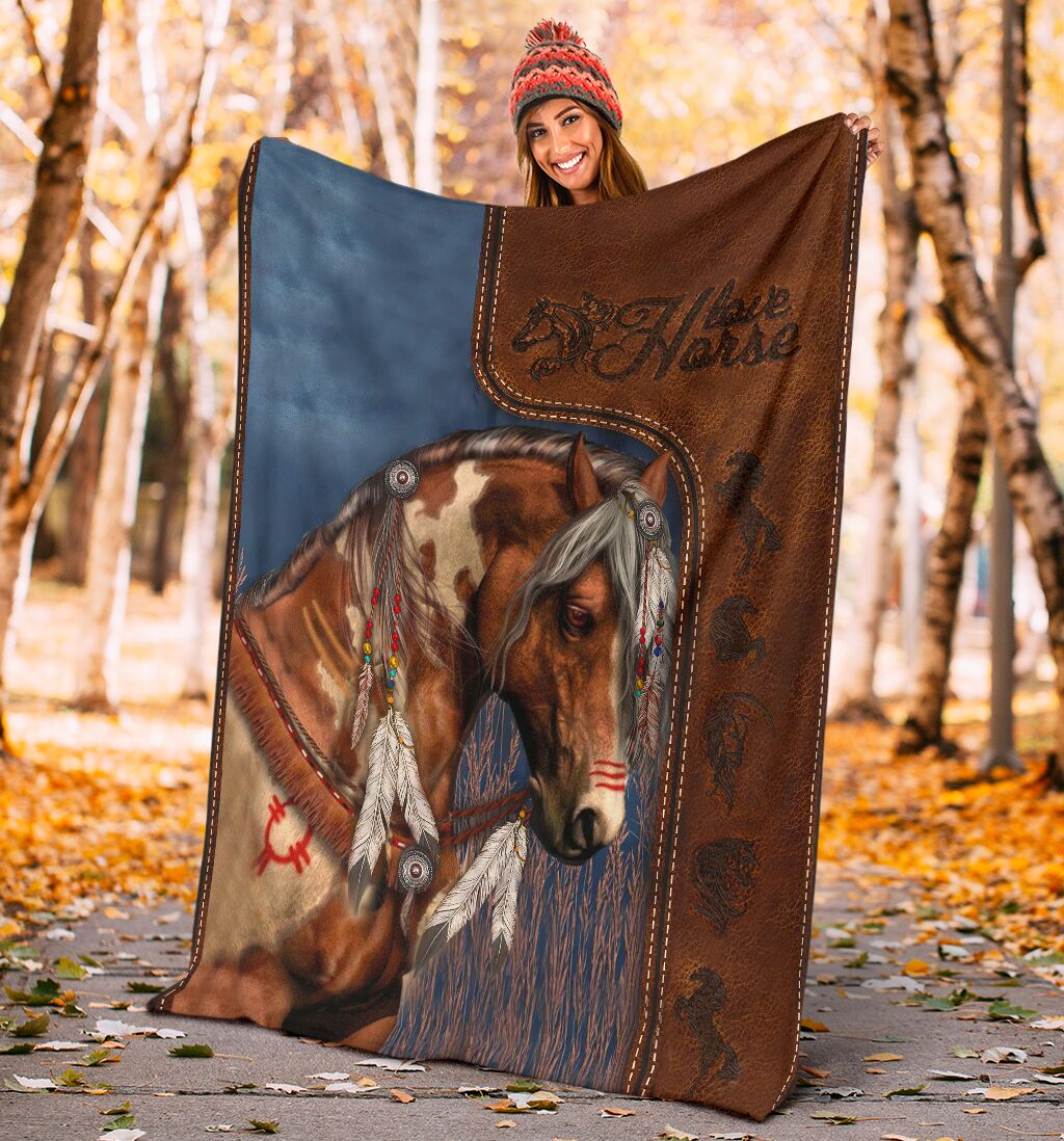 Horse Lovers Horse Pattern Flannel Blanket For Cozy Bedroom Sofa Decor
