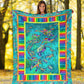 Colorful Turtle Lover Flannel Blanket For Cozy Bedroom Sofa Decor