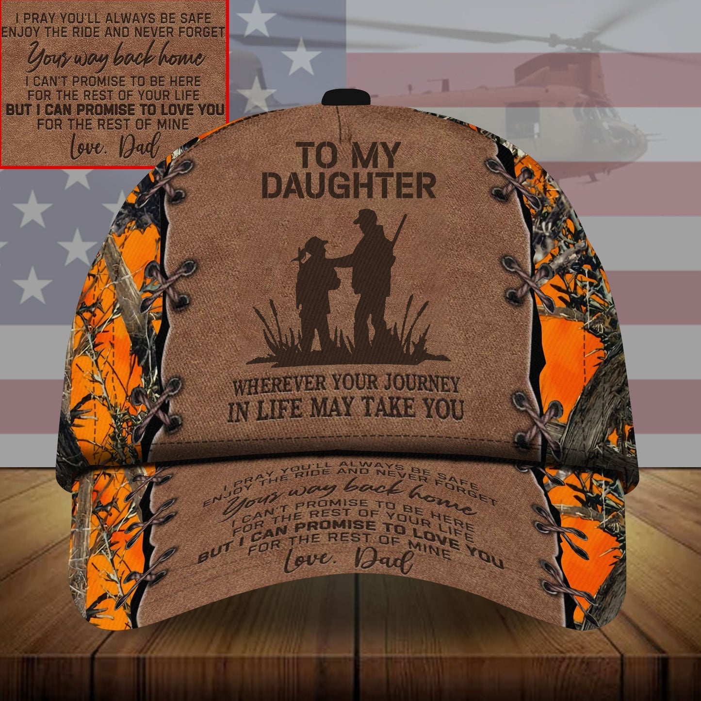To My Daughter Personalized Camo Deer Hunting Gift Classic Cap For Festivals Vacations Outdoor Fun And Daily Comfort