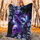 Skull Faith Hope Love Tropical Floral Flannel Blanket For Cozy Bedroom Sofa Decor