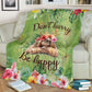 Sloth Don't Hurry Be Happy Flannel Blanket For Cozy Bedroom Sofa Decor