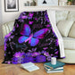 Butterfly Faith Hope Love Flannel Blanket For Cozy Bedroom Sofa Decor