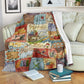 Sewing Handcrafted With Love Flannel Blanket For Cozy Bedroom Sofa Decor