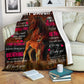 Horse Daughter Gift Flannel Blanket For Cozy Bedroom Sofa Decor
