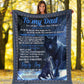 Wolf To My Dad Fathers Day I Love You Flannel Blanket For Cozy Bedroom Sofa Decor