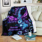 Mental Health Awareness Floral Flannel Blanket For Cozy Bedroom Sofa Decor