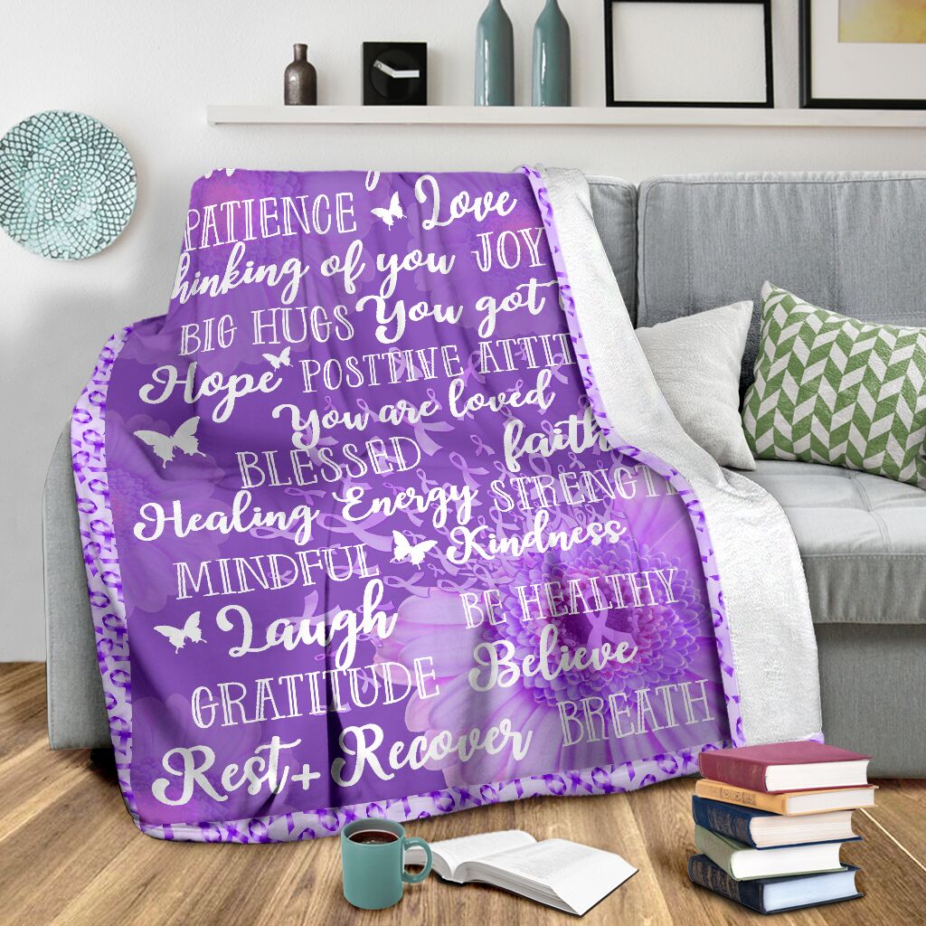 Fibromyalgia Awareness Flannel Blanket For Cozy Bedroom Sofa Decor