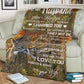 Deer To My Husband Hunting Flannel Blanket For Cozy Bedroom Sofa Decor