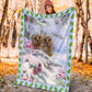 Owl Christmas Snow Flannel Blanket For Cozy Bedroom Sofa Decor