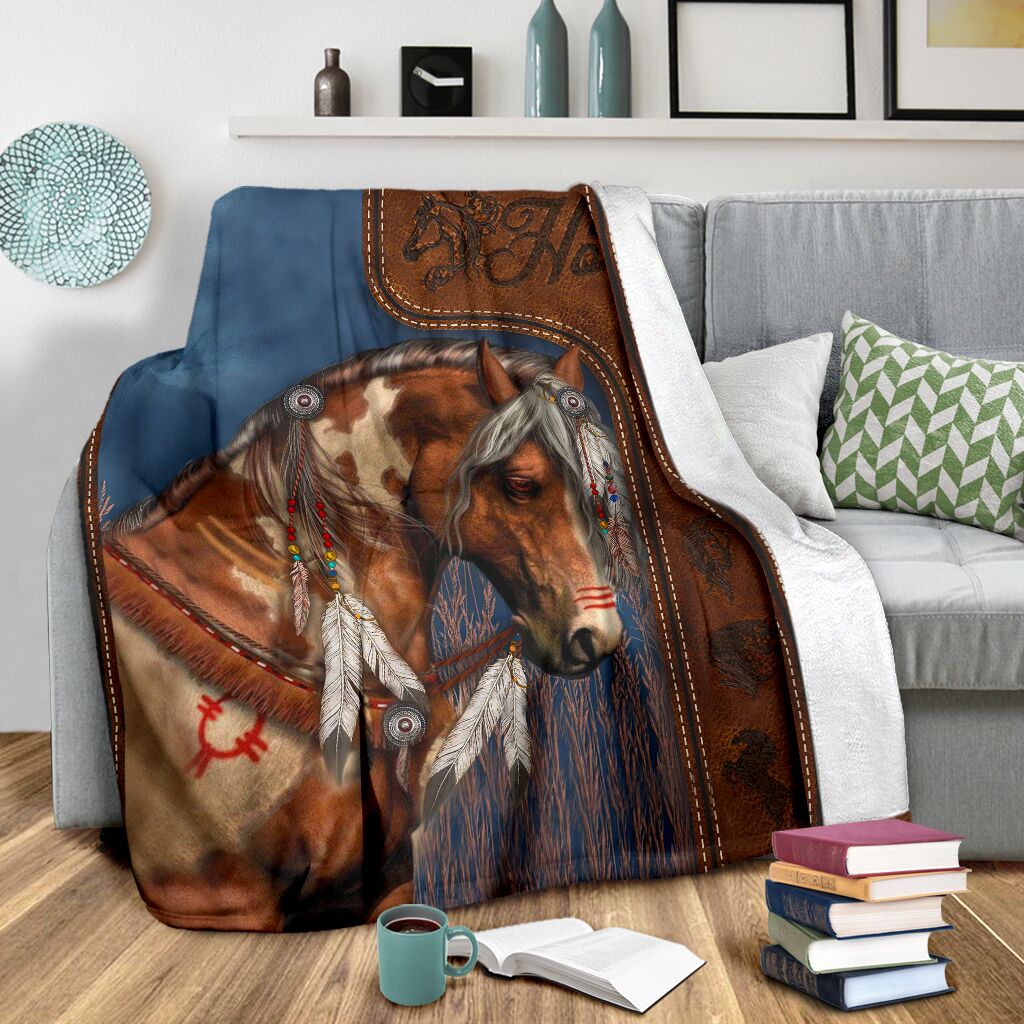 Horse Lovers Horse Pattern Flannel Blanket For Cozy Bedroom Sofa Decor