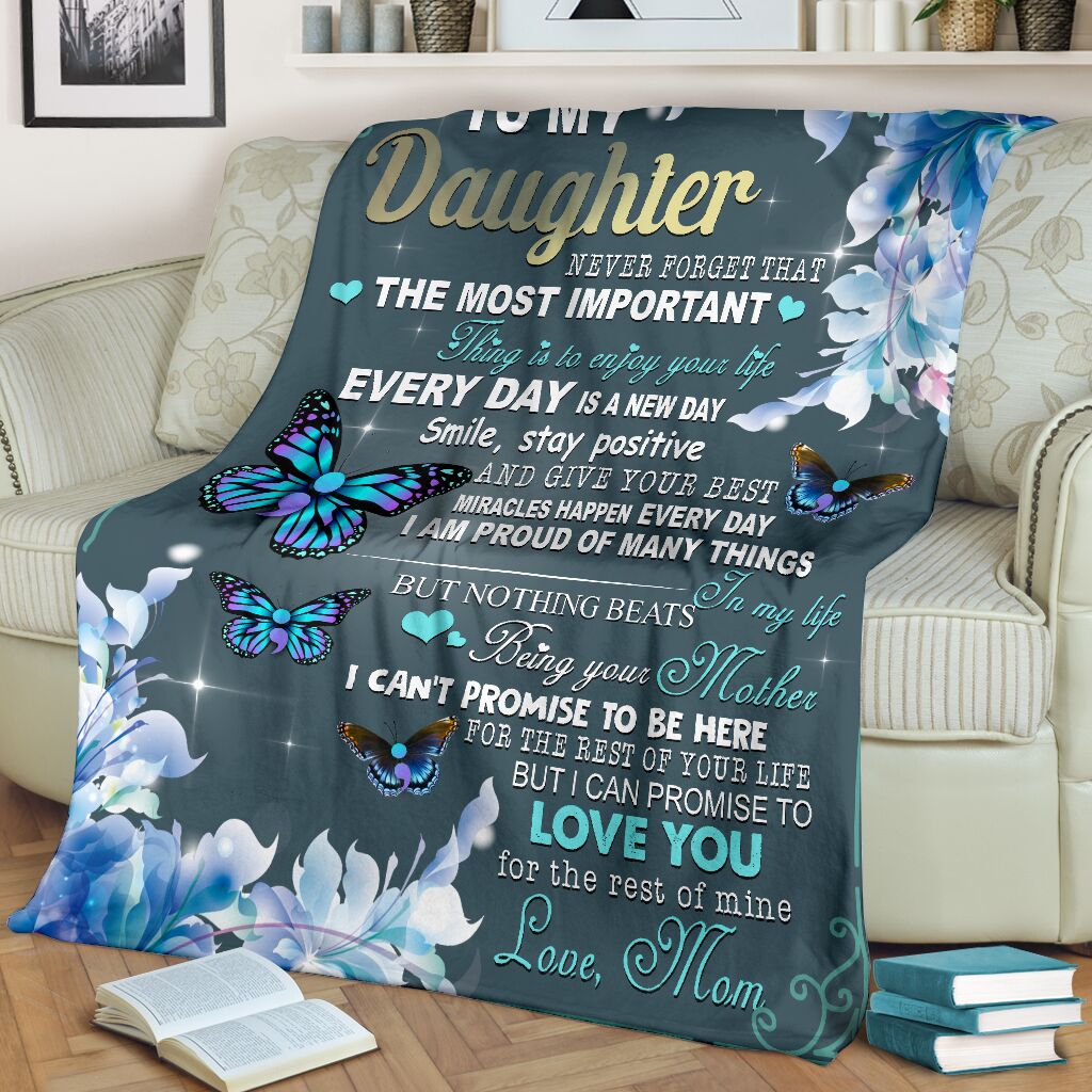 Mental Health Awareness Daughter Gift Flannel Blanket For Cozy Bedroom Sofa Decor