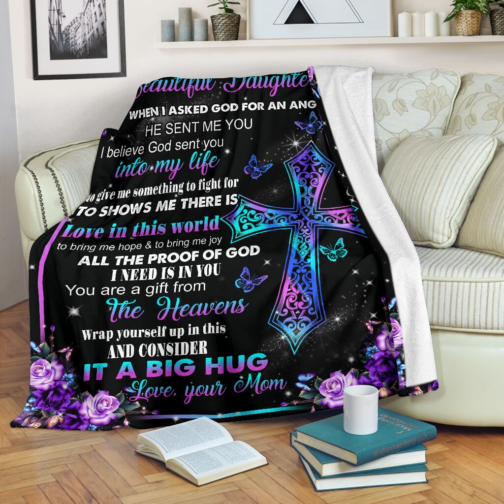 God I Asked God For A Best Friend Christian Flannel Blanket For Cozy Bedroom Sofa Decor