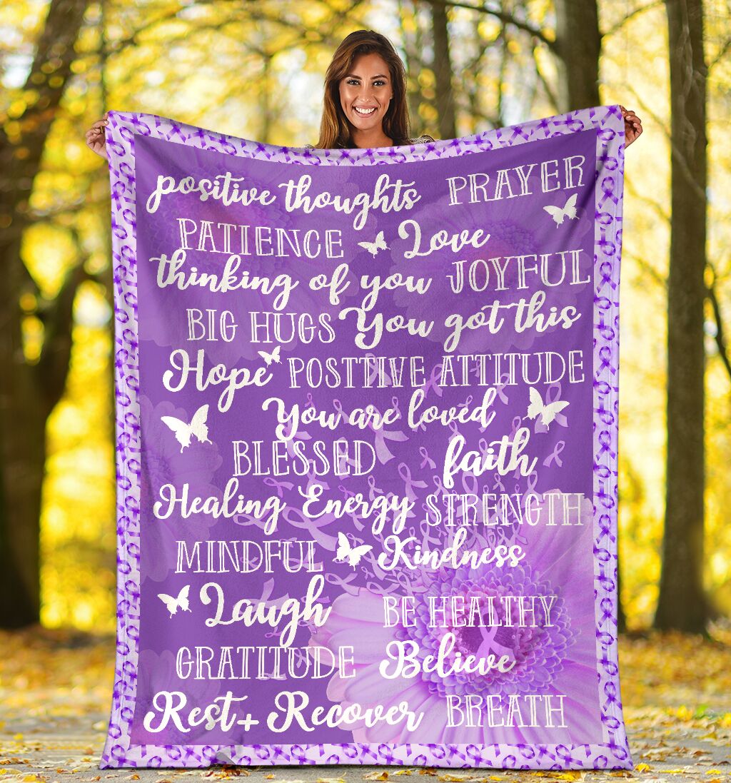 Alzheimer Awareness Flannel Blanket For Cozy Bedroom Sofa Decor