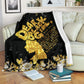 Black Girl Dear Black Girl Faux Glitter Print African American Flannel Blanket For Cozy Bedroom Sofa Decor