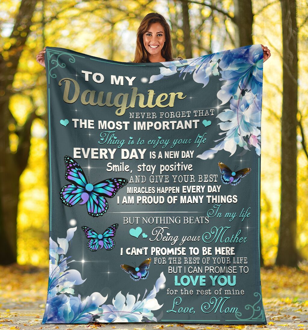 Mental Health Awareness Daughter Gift Flannel Blanket For Cozy Bedroom Sofa Decor