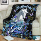Horse Be Still And Knowing That I Am God Flannel Blanket For Cozy Bedroom Sofa Decor