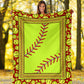 Softball All I Need Flannel Blanket For Cozy Bedroom Sofa Decor