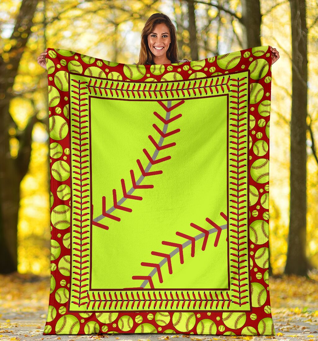 Softball All I Need Flannel Blanket For Cozy Bedroom Sofa Decor